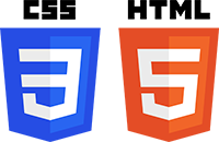 CSS3 and HTML5 logos